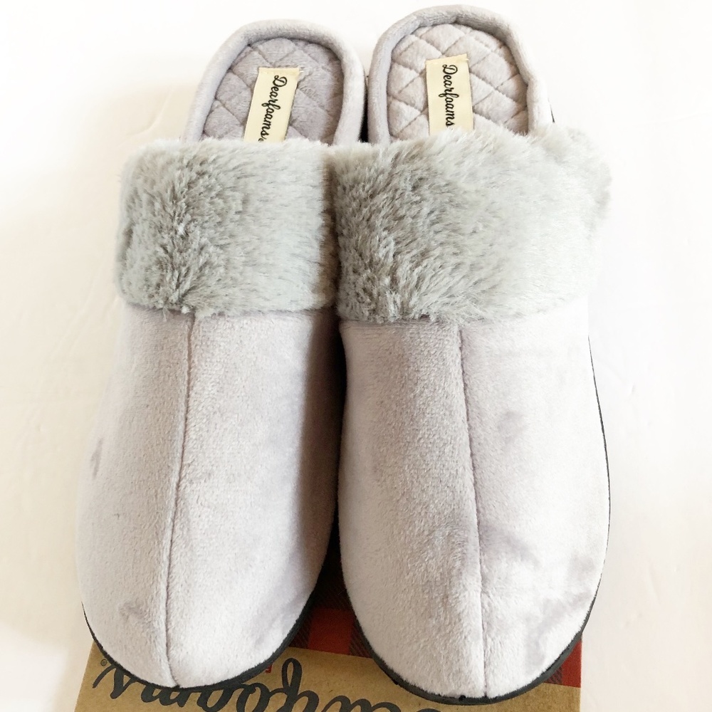 NEW Dearfoams Memory Foam Clog Mule Slippers XL